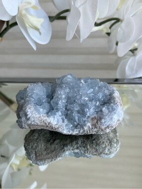 Raw Madagascar Blue Celestite Cluster